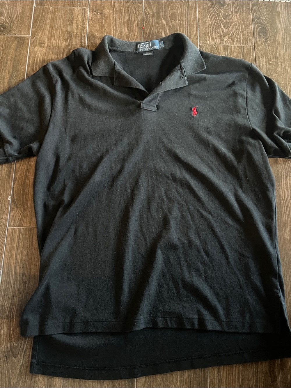 Polo by Ralph Lauren Black Polo with Red Pony Embroidery